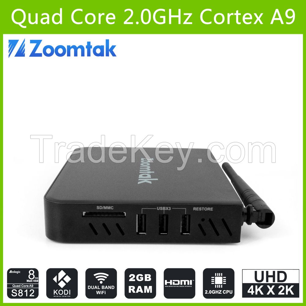 Newest KODI15.1 Amlogic S812 quad core 2G RAM 16G EMMC smart tv box android