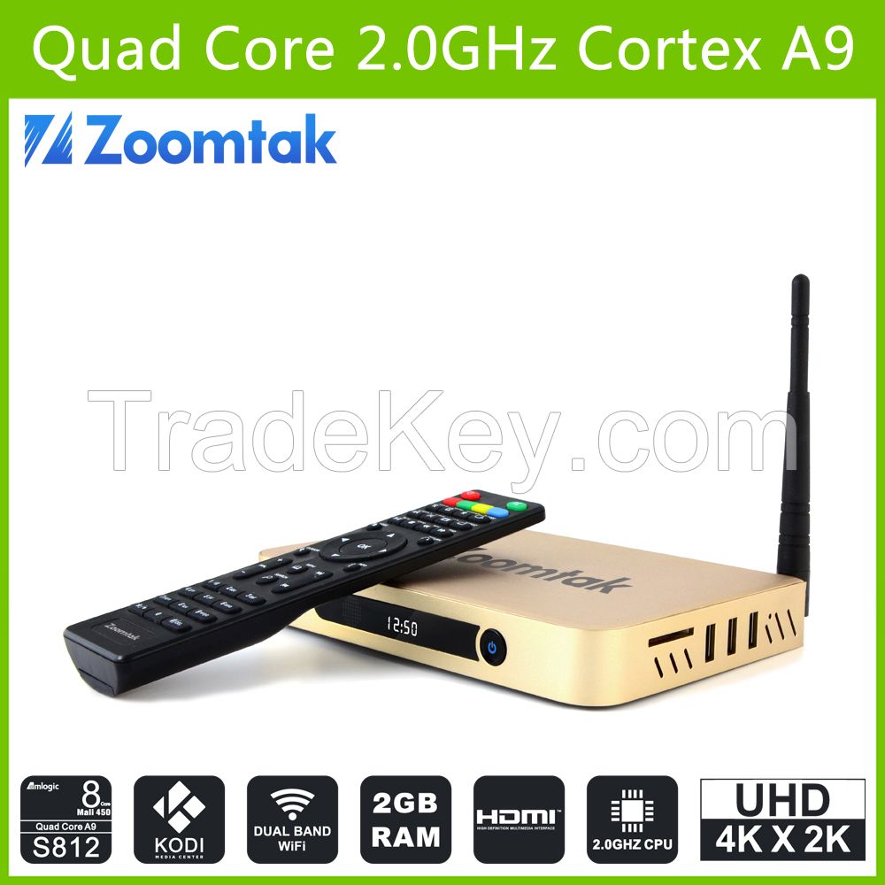 Newest KODI15.1 Amlogic S812 quad core 2G RAM 16G EMMC smart tv box android