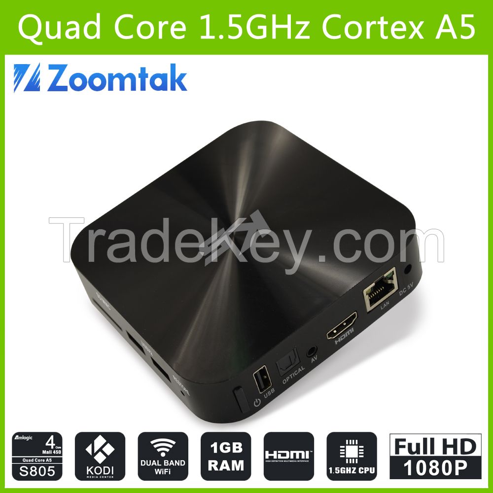 Cheap Amlogic S805 quad core KODI 1G RAM 8G Flash ott tv box