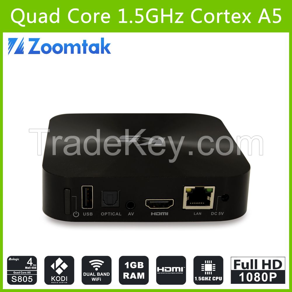 Cheap Amlogic S805 quad core KODI 1G RAM 8G Flash ott tv box