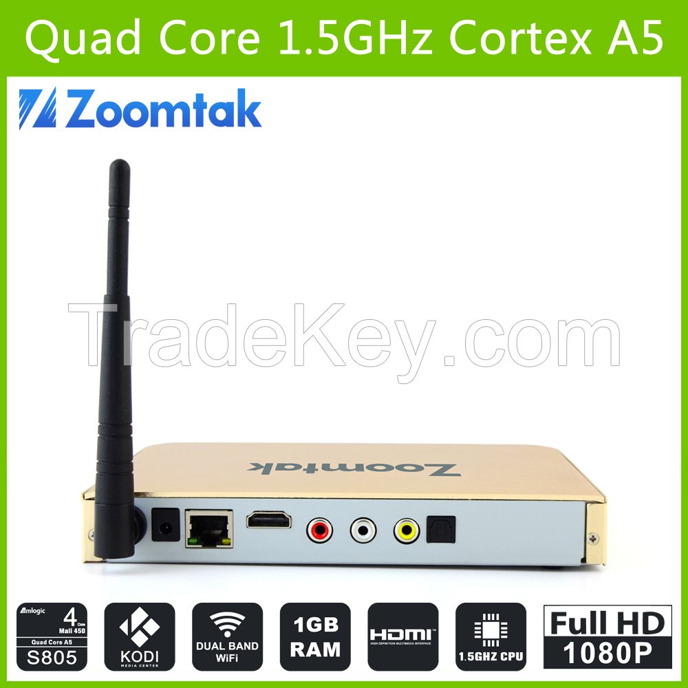 Hot selling Amlogic S805 4K 1G/8G android tv box quad core