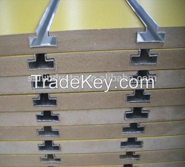 hot sale high quality mdf slatwall for supermarket 