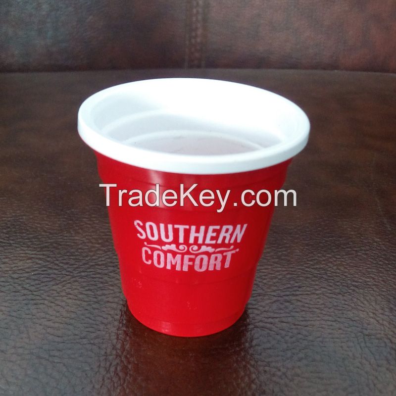 ps disposable 2oz plastic red cup