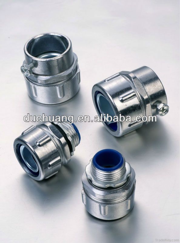 Nickel Plated Zinc Alloy Straight Connector for Flexible Conduit