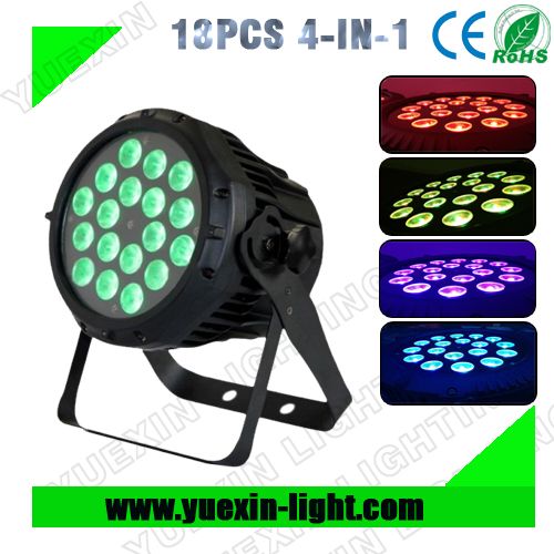 18pcs 4 IN 110w IP65 with RGBW multi color led par stage light  