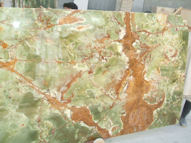 Dark Green Onyx Slab