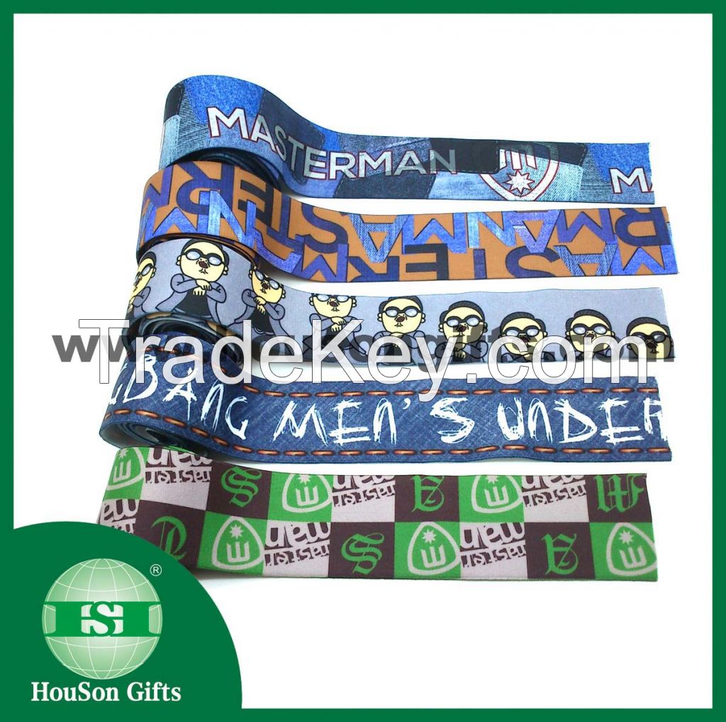 2014 Custom colorful print elastic for underwear pants