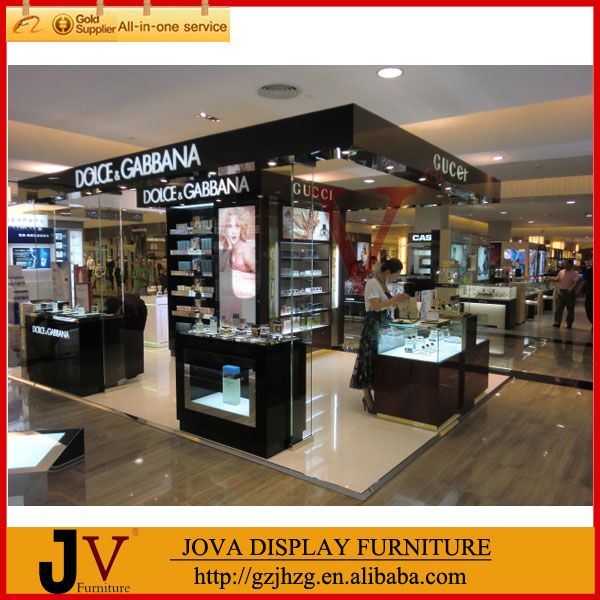 Custom cosmetic display cabinet perfume display kiosk