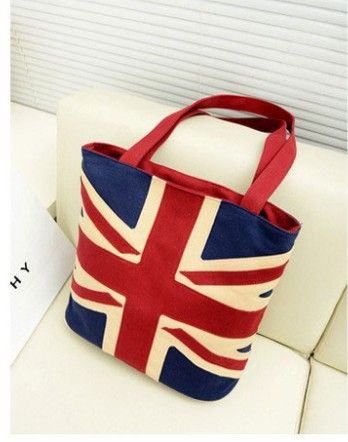 Leisure Canvas Women Handbag The Union Flag Women Travel Bags Big Volume Lady Messenger Bags