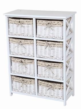 wicker baskets solid wood storage cabinet 