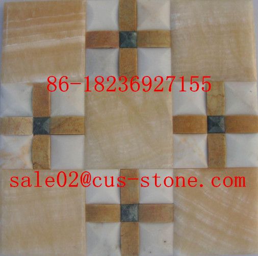 three color mosaic with smooth surface