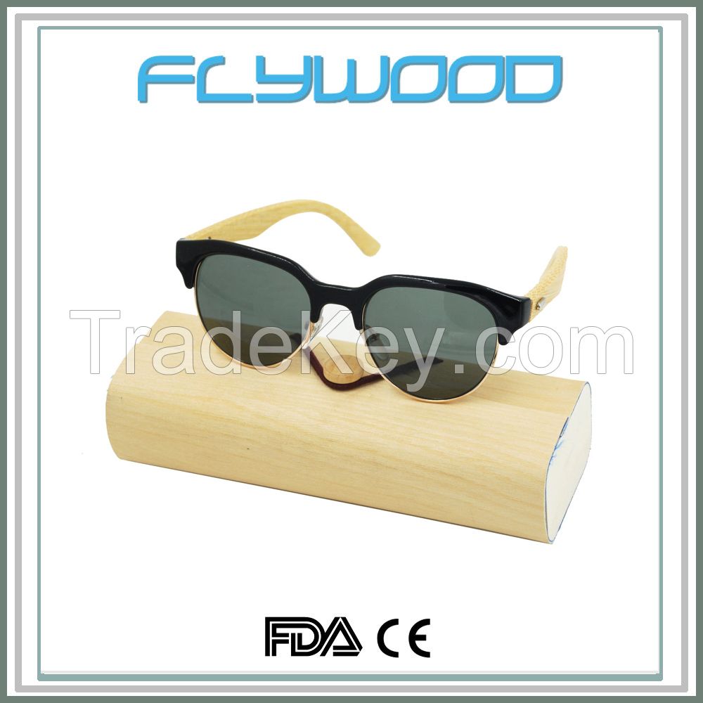 High Quality Handmade custom FDA CE wholesale Polarized wood sunglasses