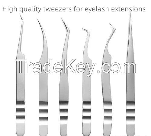 High quality eyebrow and eyelash tweezers with stainless steel