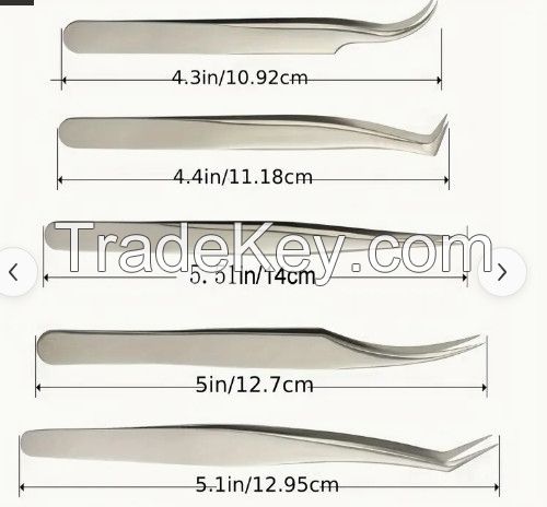 High quality eyebrow and eyelash tweezers with stainless steel