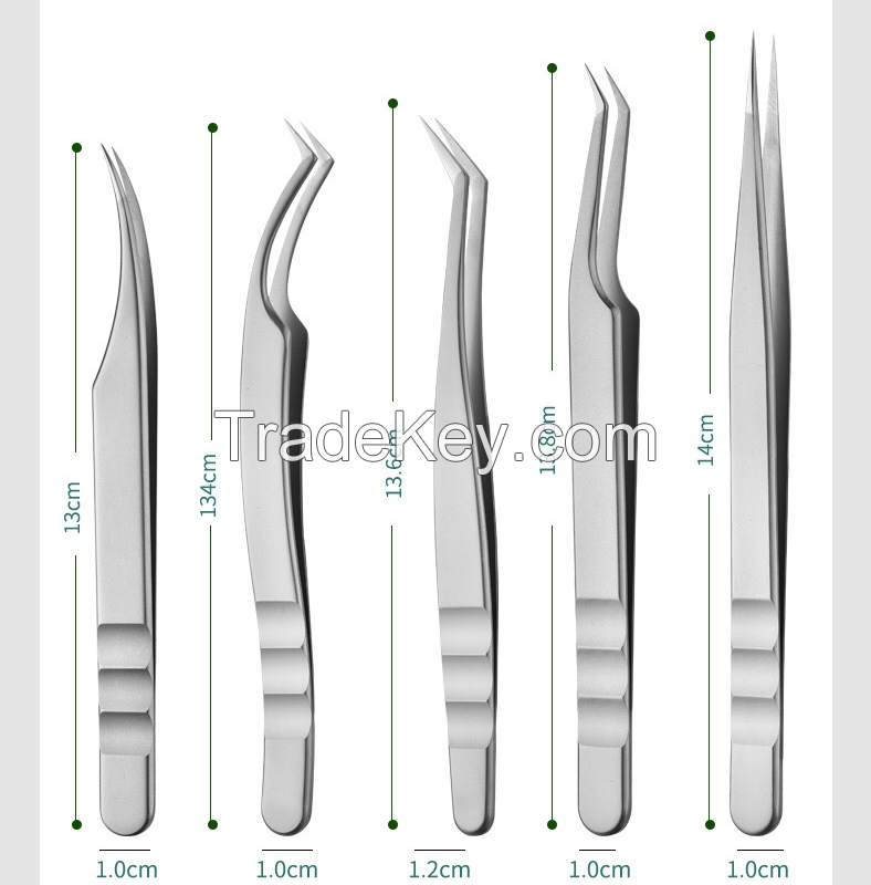 High quality eyebrow and eyelash tweezers with stainless steel