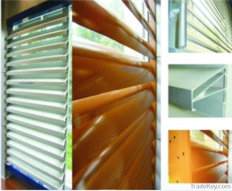 Aluminum Sliding Shutter/Fixed Louver/Sunshade Bind/Glass