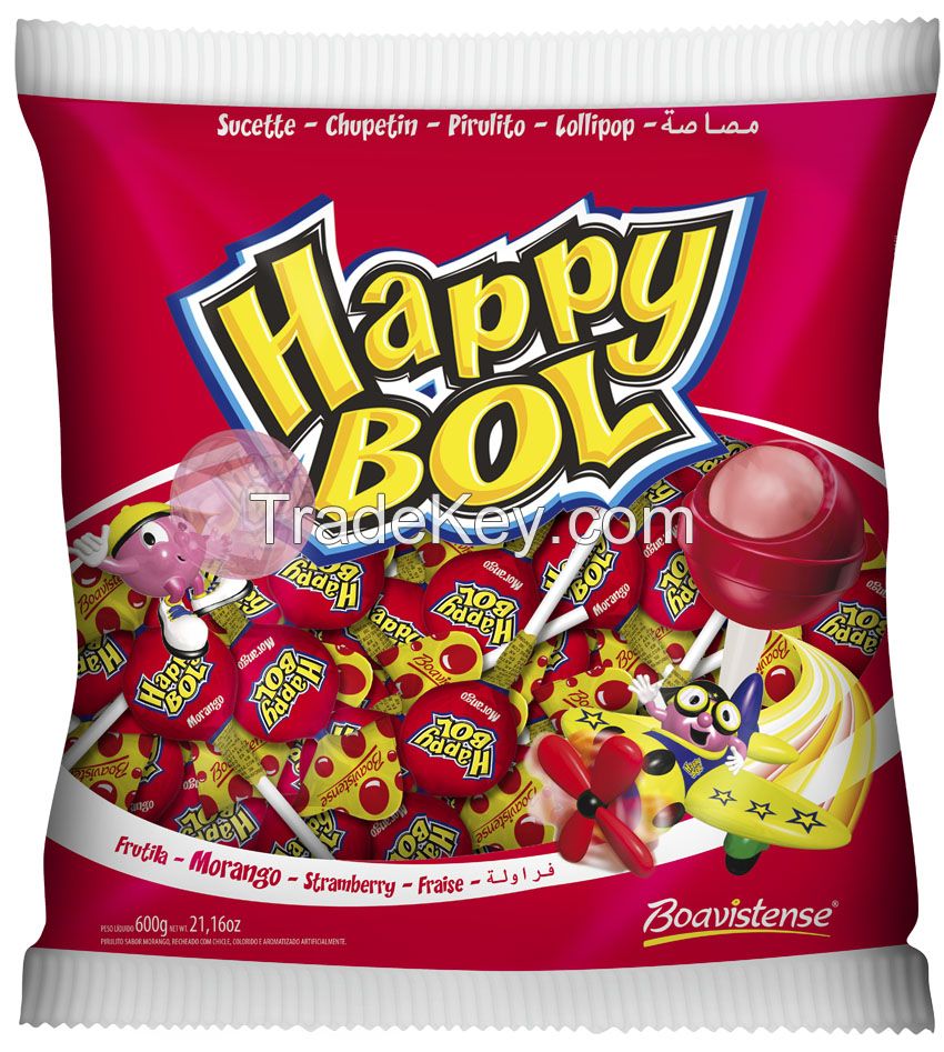 Happy Bol Chewing Gum Ball Lollipop