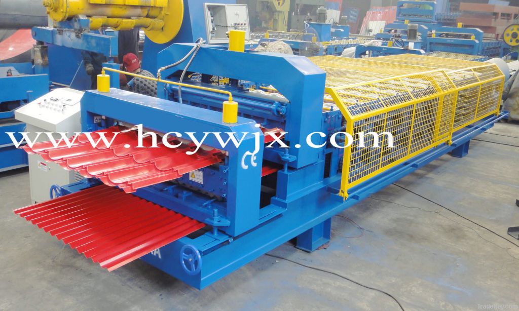 Trapezoid/glazed sheet roll forming machine