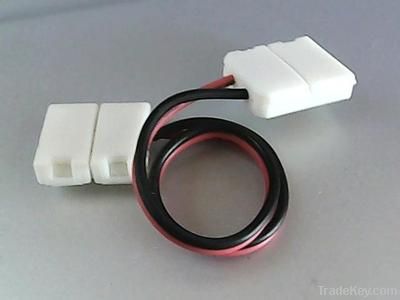 solder free led strip light connector, white, 2pin or 4pin