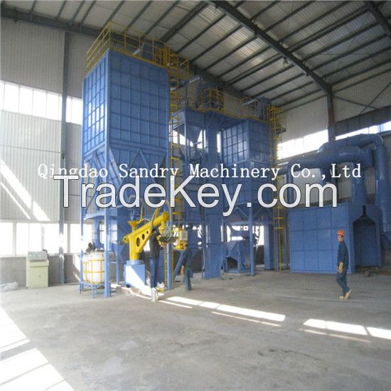 Resin sand reclaiming and molding line