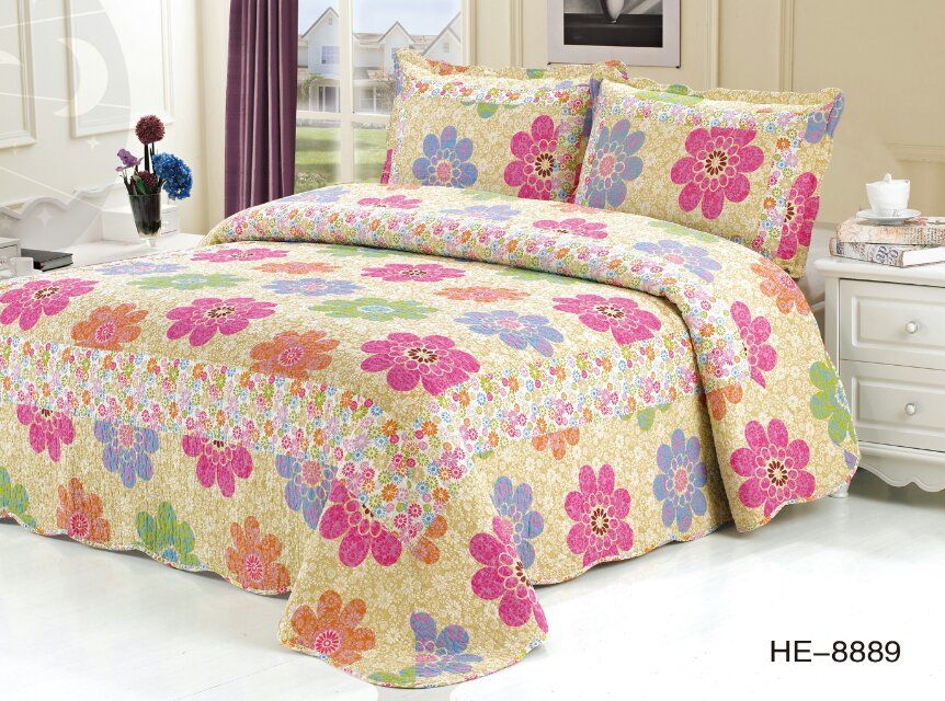 Colorful Printed Cotton Microfiber Quilt