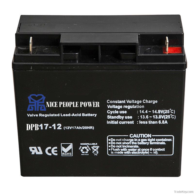 rechargeable sealed lead acid battery 12V17Ah