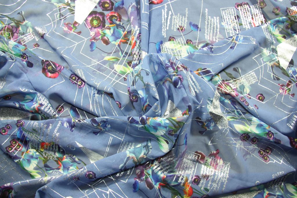 CHIFFON PRINT FOIL FABRIC