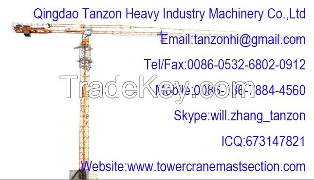 TCP6015-8(QTZ125P) 8t Flat Top Tower Crane