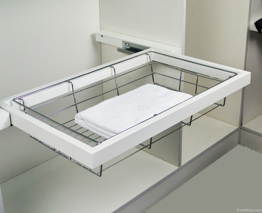 Soft Close Pull-out Wire Wardrobe Basket