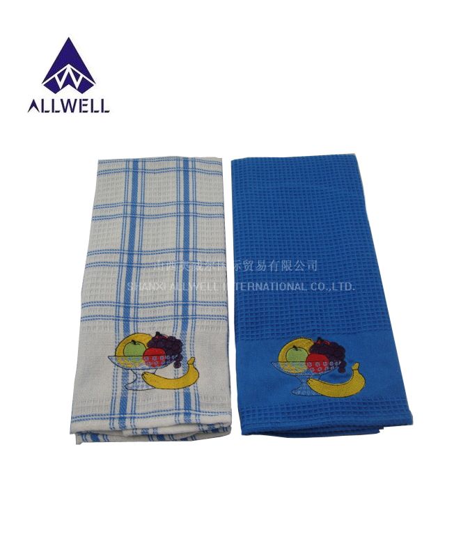 Set of 2 Waffle Towels with embroidered