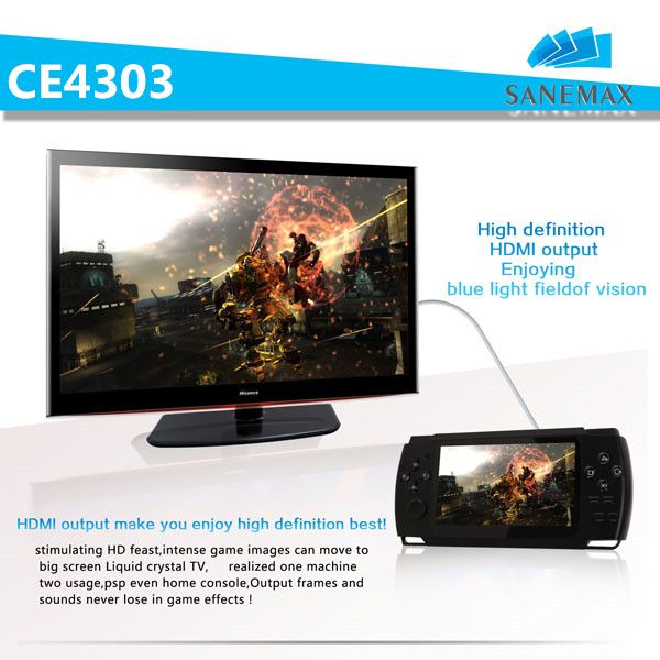 Sanemax Newest 4.3inch Dual core android 4.2 512M/8G game console