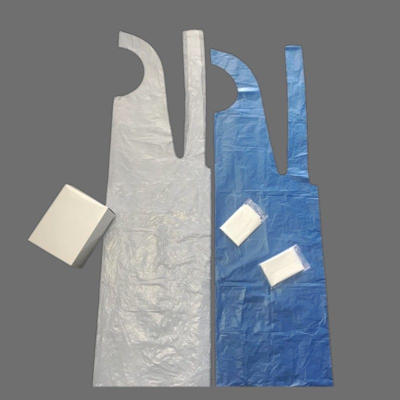 Folded Flat Or Roll Apron Surgical Use Disposable PE Aprons