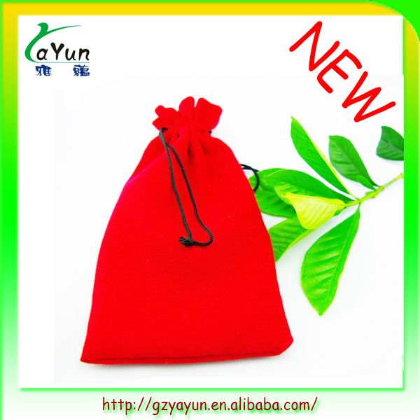 hot selling velvet  drawstring bag