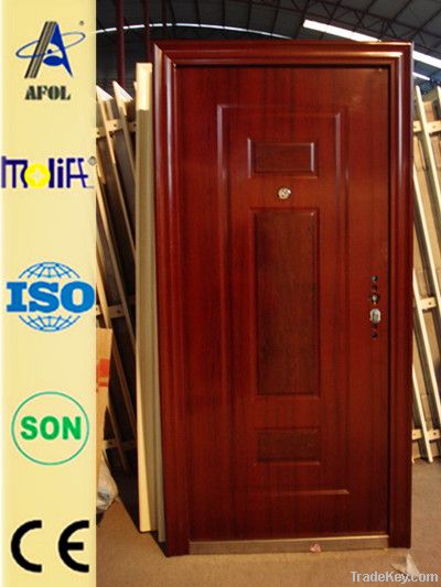 AFOL reinforced steel security door, red security steel door