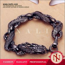 Hot sale fashion style antique silver dragon bangles LKNSPCH007 with lower  wholesale price