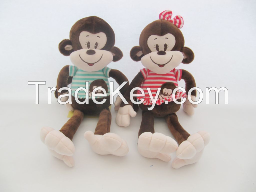 couple monkey with dress