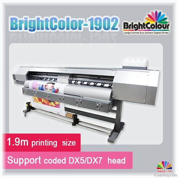 1.8m eco solvent printer with double dx5/dx7 head