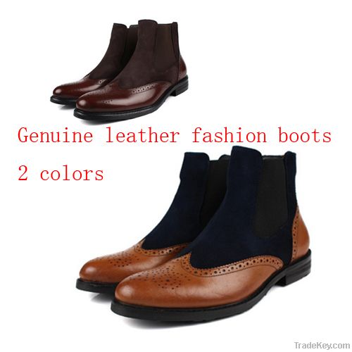 Wholesale new men's genuine leather shoes  high shoes men boots