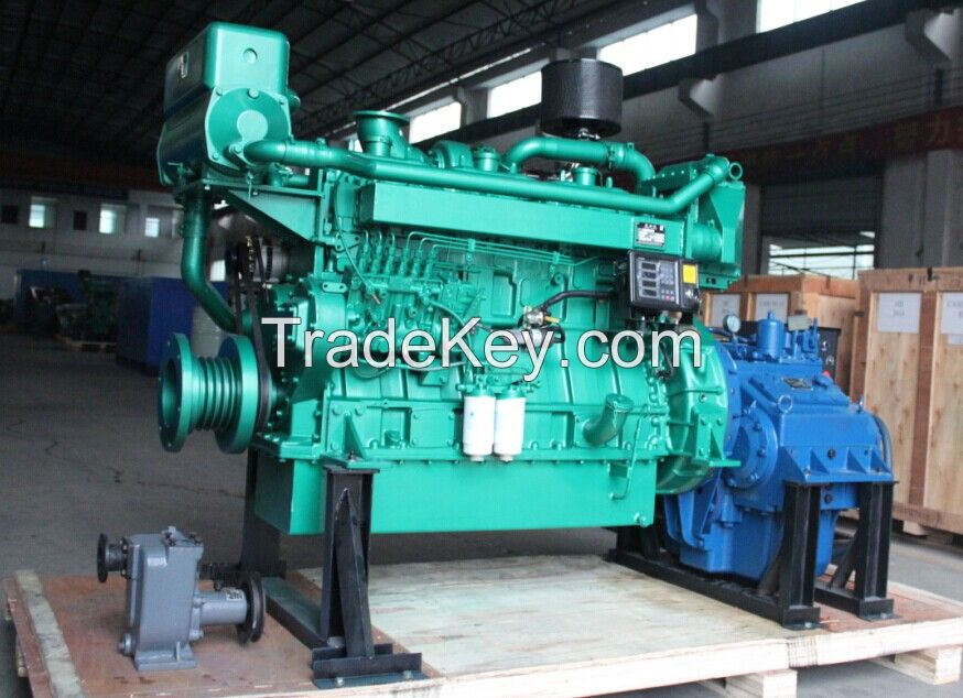 manufacturer of 400HP diesel marine engine with gearbox, 1800RPM, factory price