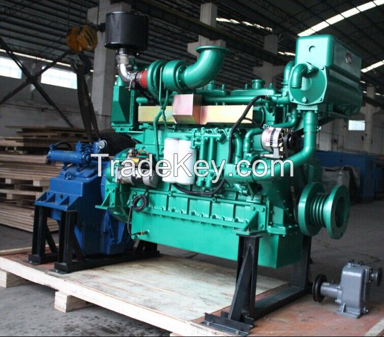 manufacturer of 400HP diesel marine engine with gearbox, 1800RPM, factory price