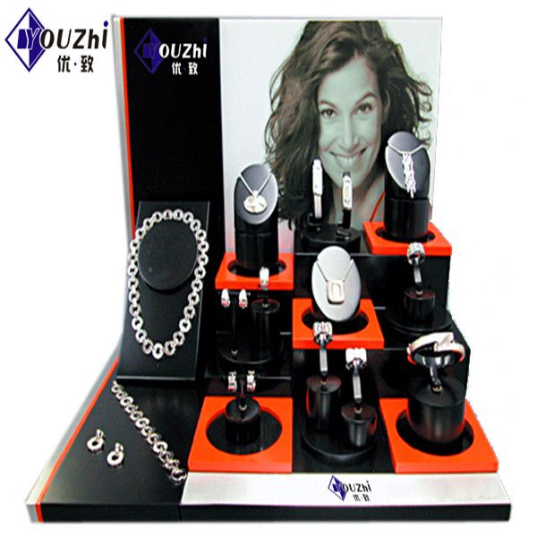 Jewelry display stand for necklace and finger ring 