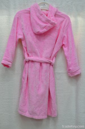 Yiwu pink kids cheap bathrobe