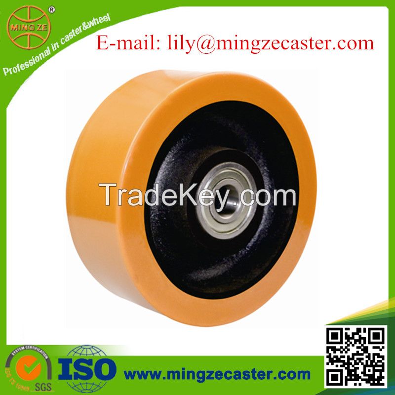 Industiral cast iron PU caster wheel