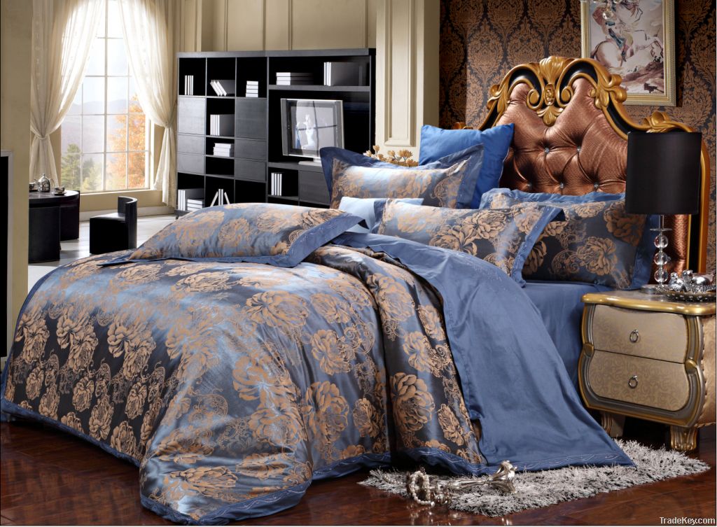 Jacquard bedding set 100% cotton