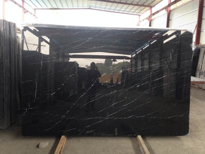 Chinese Nero Margiua black marble white and black marble