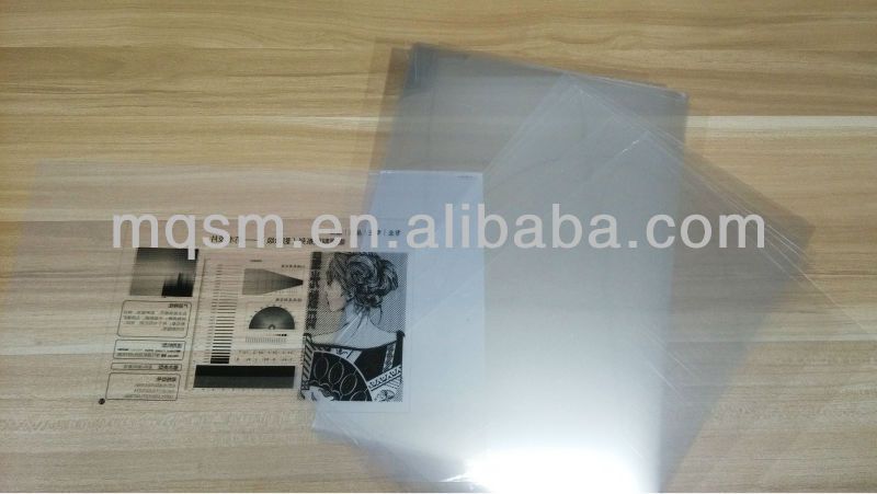 Clear and transparent 0.1mm waterproof inkjet plate making film