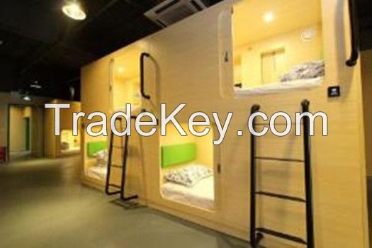 Factory Price Hotel Bunk Beds Space Sleeping Pods Wooden Capsule Hotel Bed