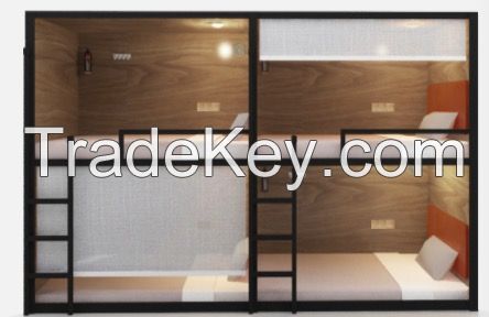 capsule Cabin Adults Bed Capsule New Modern Hotel Bed Hotel Furniture Bunk Bed Design Wholesale Wood capsule hotel sleeping pod