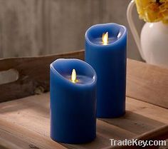 smart living moving Flameless paraffin led candle with timer