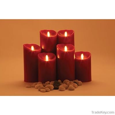 smart living moving Flameless paraffin led candle with timer